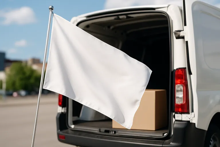 Snelle levering van vlaggen bij drukland